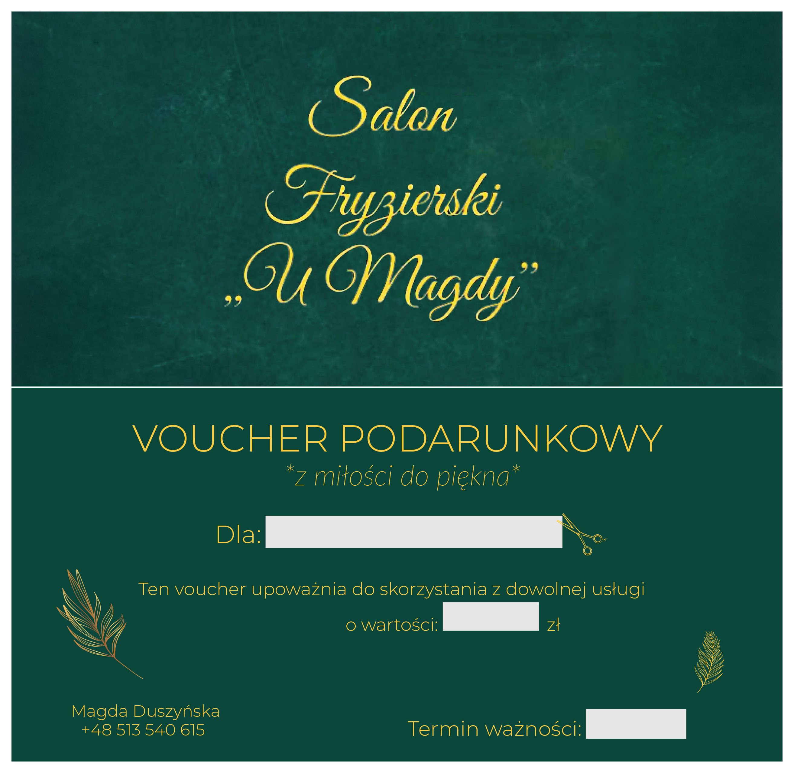 Mockup vouchera w kopercie