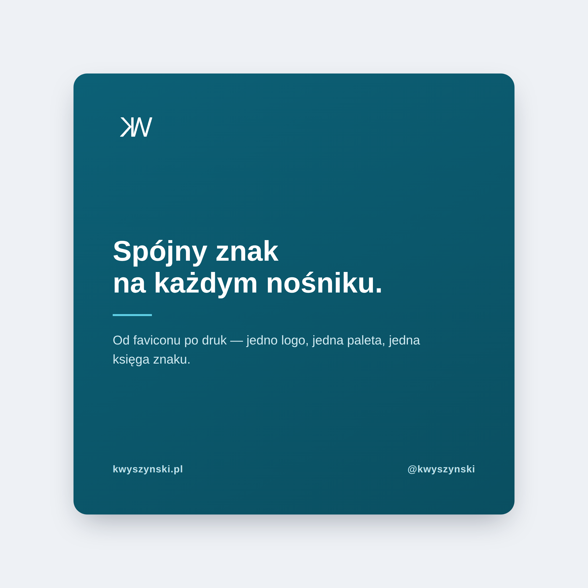 Mockup posta social media kwyszynski w palecie marki