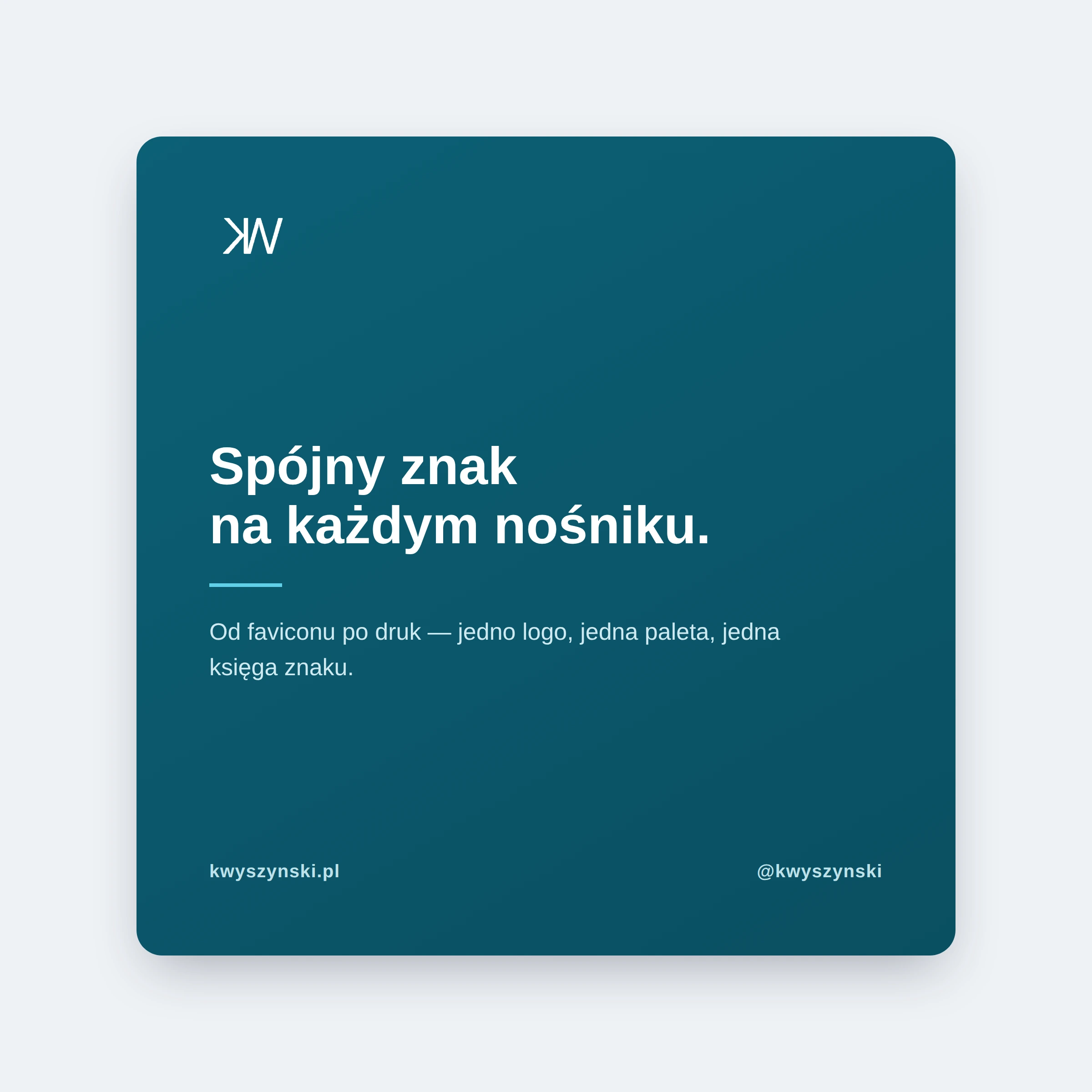 Mockup posta social media kwyszynski w palecie marki