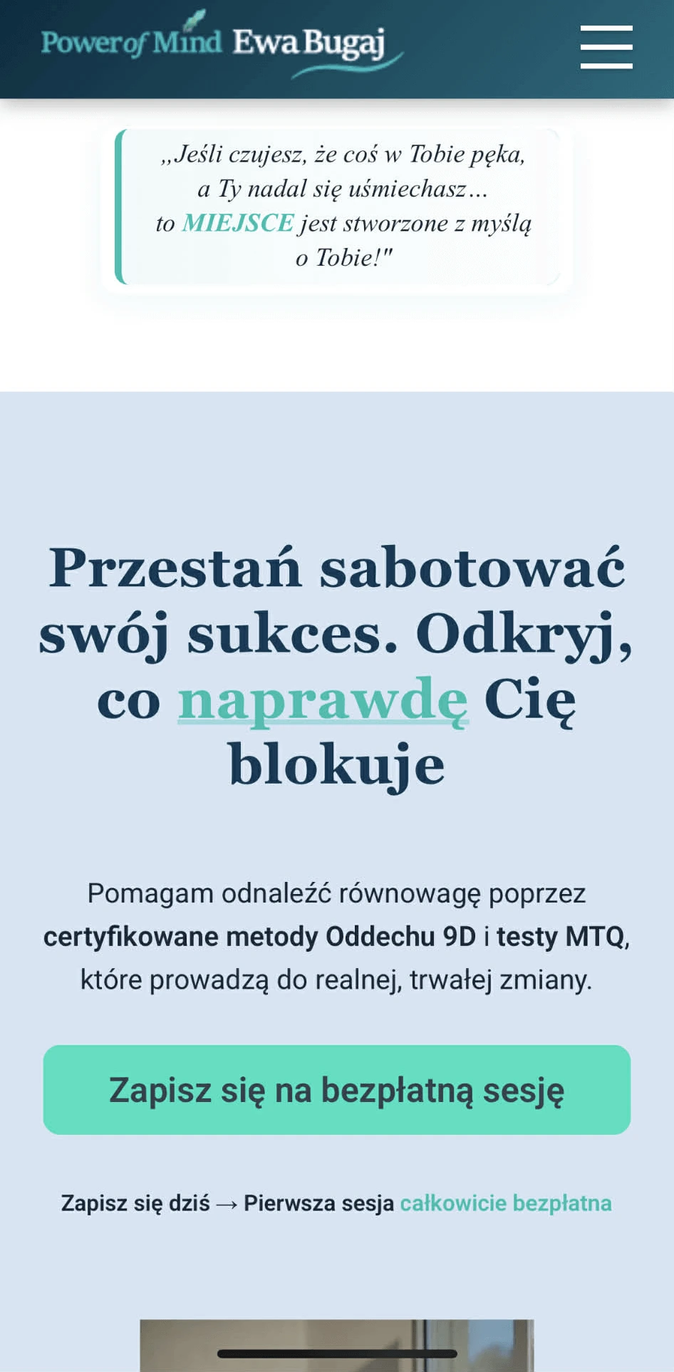 Strona główna Power of Mind — wersja mobilna