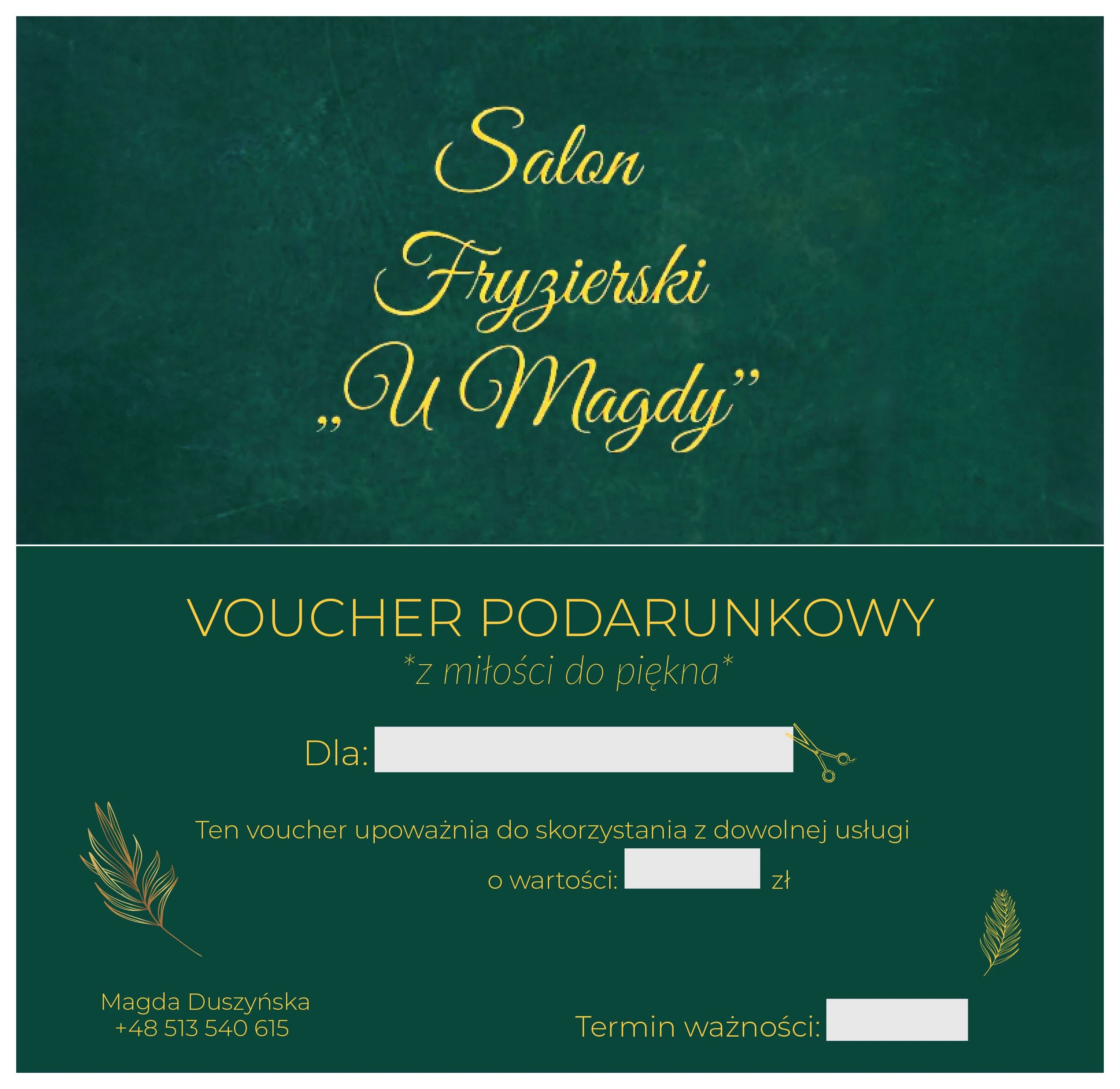 Mockup vouchera w kopercie